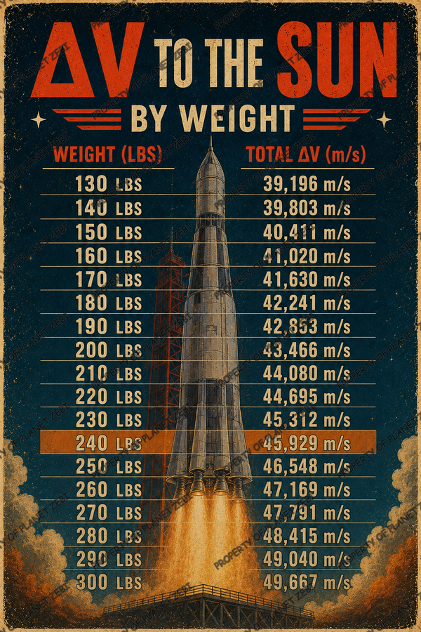 Delta V By Human Weight - HD PNG File