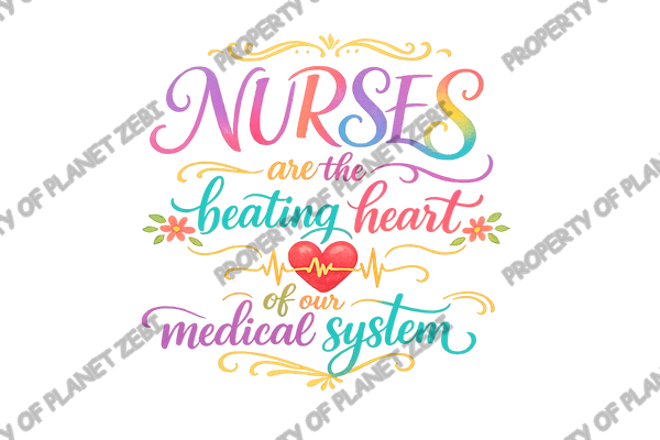 Nurses are the Beating Heart - SVG and PNG Digital product