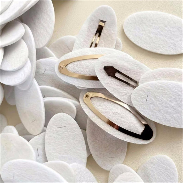Precut Crochet hair clip felt backing